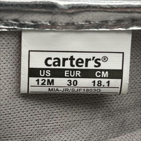 Simple Joys by Carter Mary Jane Sneaker Sparkling Silver Size 12 - Picture 13 of 14